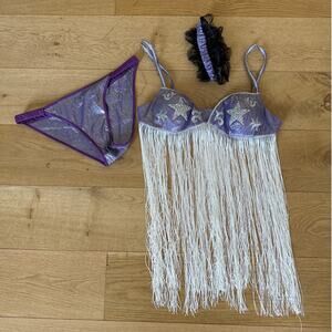 Cowgirl Raver Halloween Costume in Purple White
